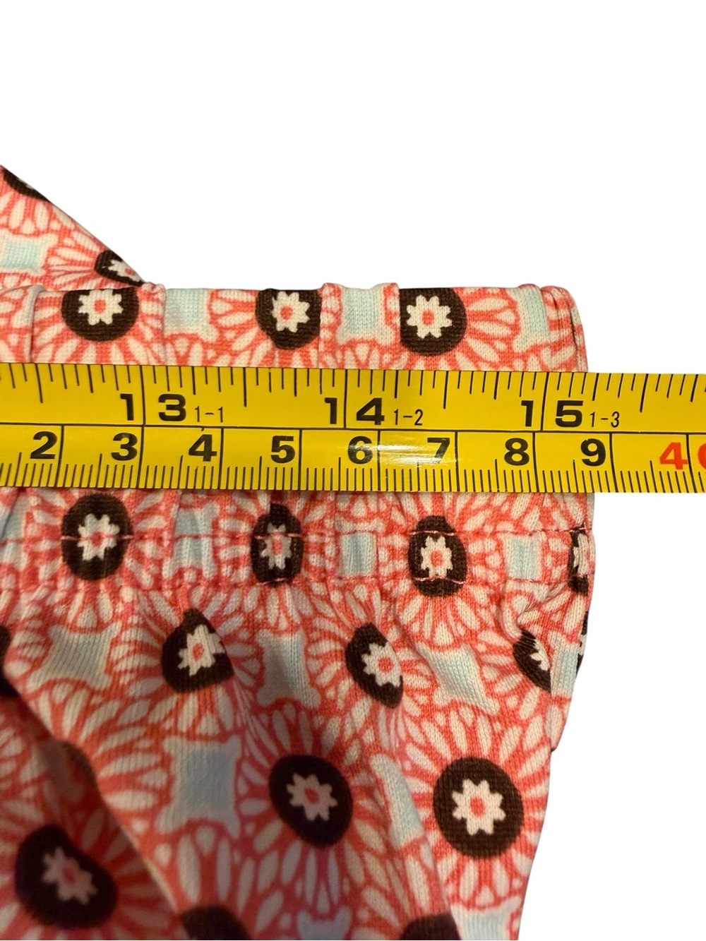 Lands End Women's 2-Piece Pajama Set Coral Pink Geometric Floral Size Small - Picture 4 of 8